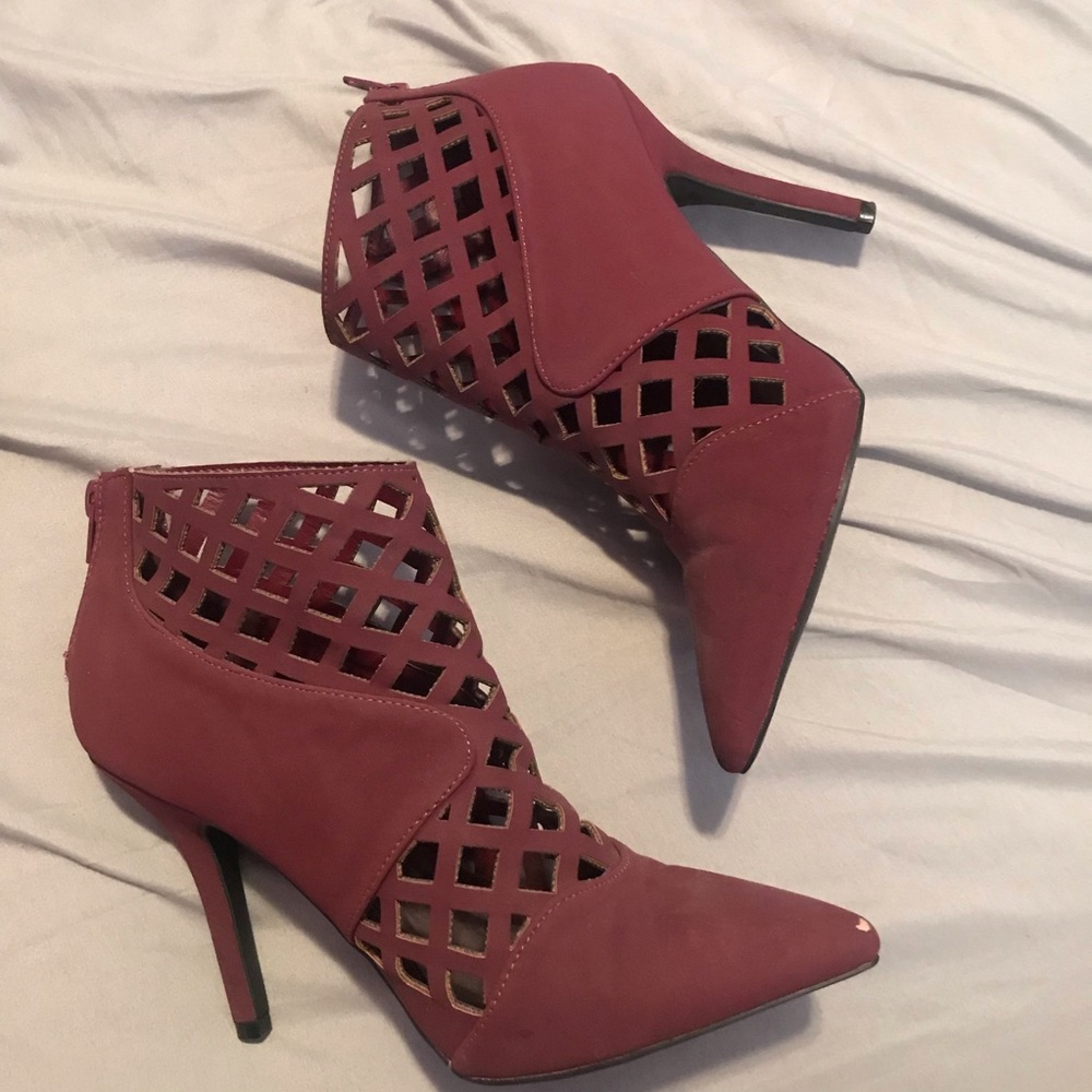 2 for $20! Cut-Out Maroon Bootie